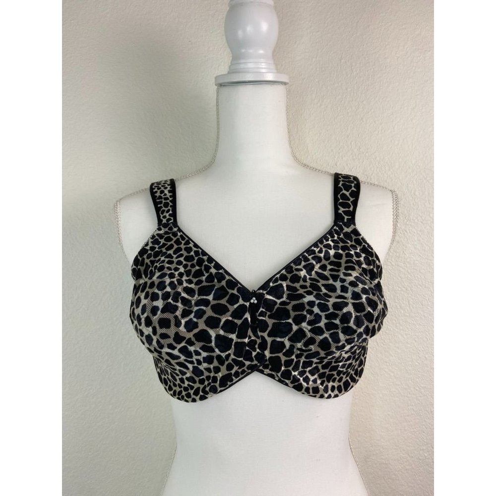 Wacoal 34DD animal print‎ awareness underwire bra 855167 unlined full coverage